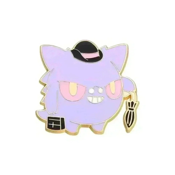 Gentleman Gengar Enamel Pin – Classy Pokémon Ghost-Type Collectible! - Picture 2 of 3